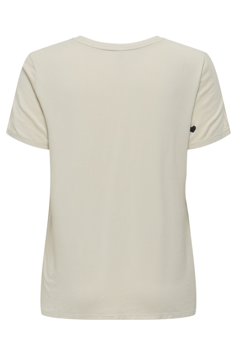 Only onlkarli s/s reg o-neck heart top c